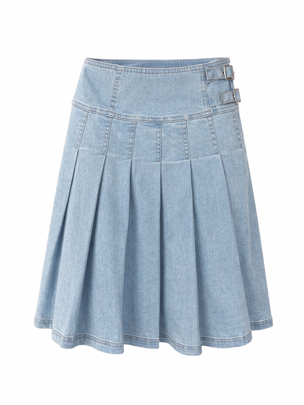 Aleeza Paris Denim Pleated Skirt 23” Size XL NWT